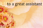 "To A Great Assistant" : Orange petal (Pack of 50 enclosure cards)