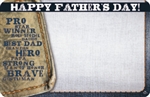 "Happy Father's Day" : Blue jean patch (Pack of 50 enclosure cards)