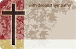 "With Deepest Sympathy" Wooden cross (Pack of 50 enclosure cards)