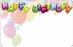 "Happy Birthday" : Balloons w/balloon font (Pack of 50 enclosure cards)