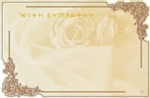 "With Sympathy" Filagreed corners (Pack of 50 enclosure cards)