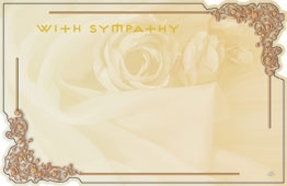 "With Sympathy" Filagreed corners (Pack of 50 enclosure cards)