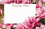 "Thank You" : Pink flower photo w/ notecard (Pack of 50 enclosure cards)