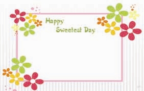 "Happy Sweetest Day" : Retro flower power (Pack of 50 enclosure cards)