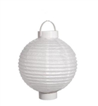 Battery Operated Paper Lantern 8" (White)