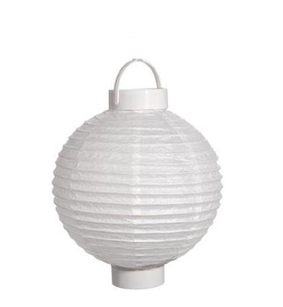 Battery Operated Paper Lantern 8" (White)