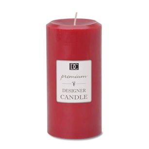 Pillar Candle 2.8"x5.8"H - Red, Cinnamon Scented