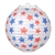 White Paper Lantern w/ Red & Blue Stars