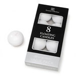 1.8" Floating Candle - White (Pack of 8)