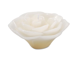 3" Rose Floating Candle - Ivory