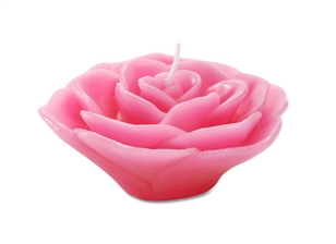 3" Rose Floating Candle - Fuchsia