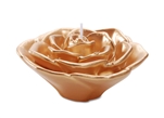 3" Rose Floating Candle - Gold