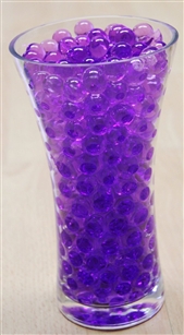 Water Absorbent Marbles, Water Beads, Purple - 1 Pound Bag