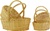 Oval Natural Willow Basket with Holder - Set of 4