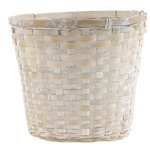 Bamboo White Washed Pot Cover