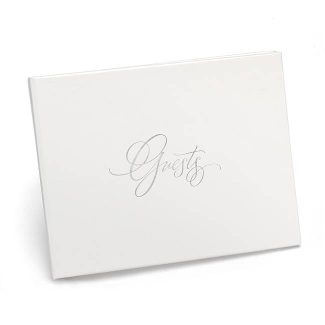 White Foil Guest Book