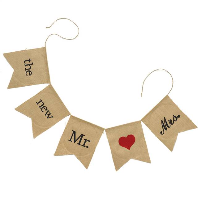 The New Mr. & Mrs. Burlap Banner