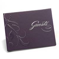 Purple Swirl Dots Guest Book