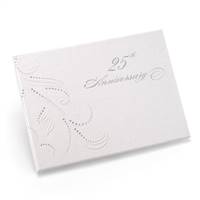 25th Anniversary Swirl Dots Guest Book