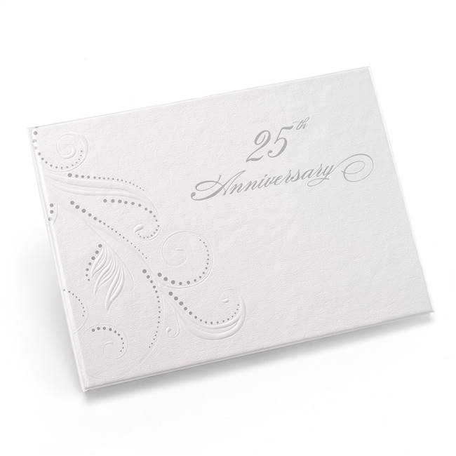 25th Anniversary Swirl Dots Guest Book