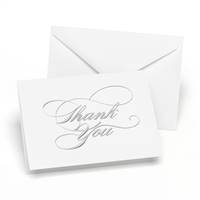 Silver Thank You Cards