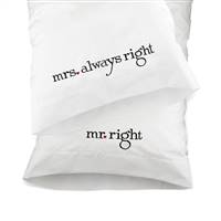 Mr. & Mrs. Right Pillowcases