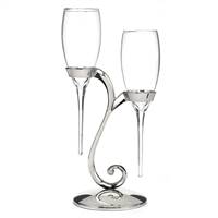 Raindrop Flutes with Swirl Stand