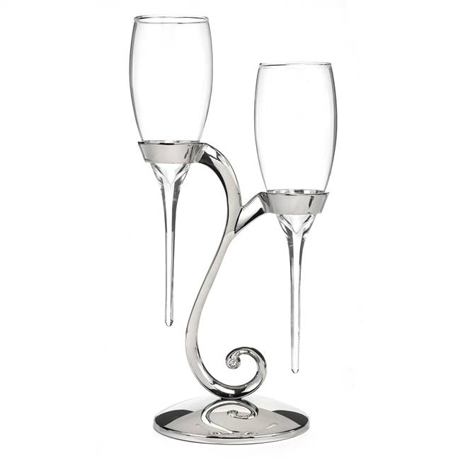 Raindrop Flutes with Swirl Stand