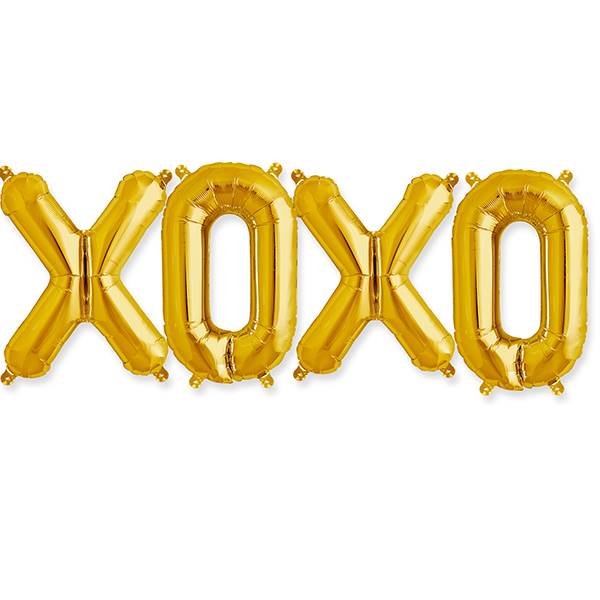 XOXO Balloon Kit - 16" - Gold