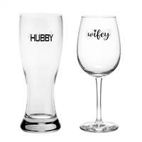 Wifey Hubby Glass Set - Blank