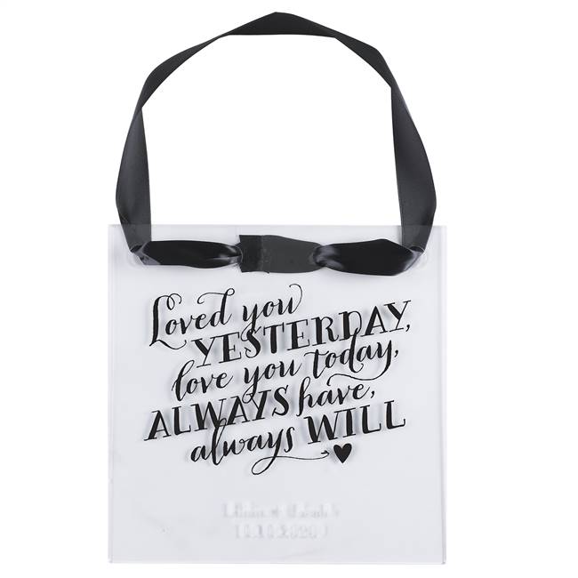 Love You Always Acrylic Hanging Sign - Blank