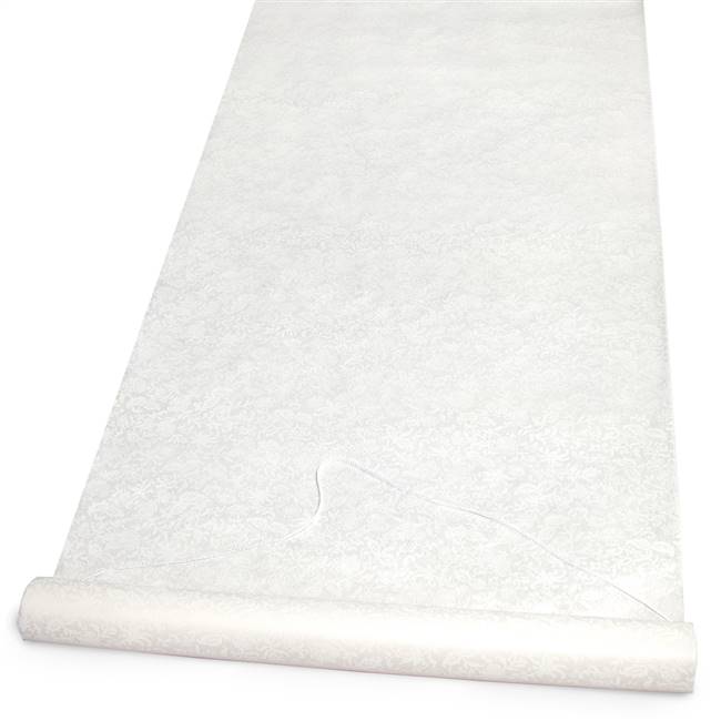 Floral Aisle Runner - White