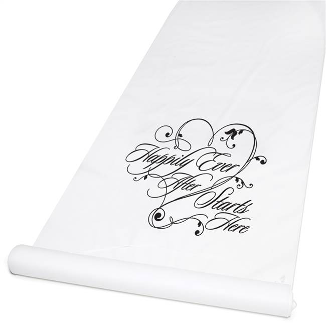 Happily Ever After Aisle Runner - White
