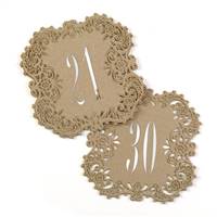 Kraft Laser Cut Table Number Cards 21-30