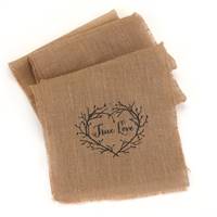 True Love Burlap Table Runner