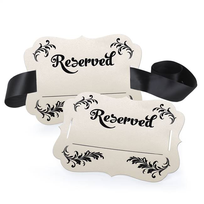 Reserved Chair Decorations - Fill in the Blank