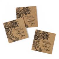 Vintage Floral Kraft Favor Cards