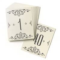 Glamour Table Number Cards (1-40)