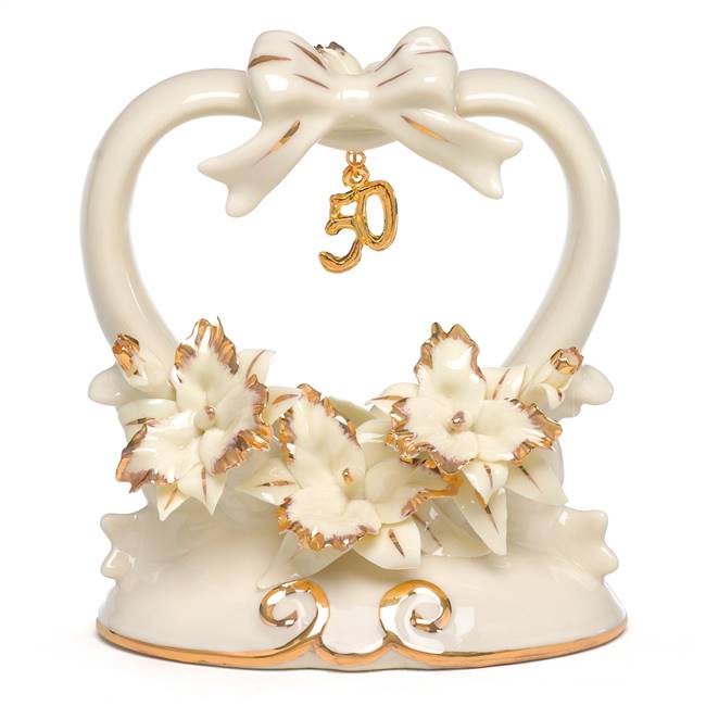 50th Anniversary Porcelain Cake Top