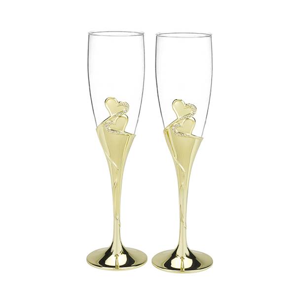 Sparkling Heart Flutes