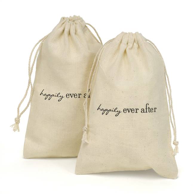 Cotton Favor Bags - Ever After
