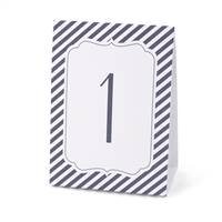 Navy Stripe Table Number Tents (1-40)