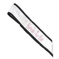 Black Grosgrain Bride to Be Sash