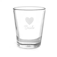 Heart Wedding Party Shot Glass - Bride