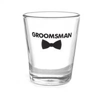 Bow Tie Wedding Party Shot Glass - Groomsman