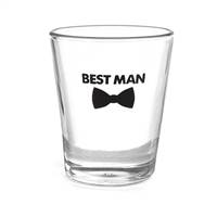 Bow Tie Wedding Party Shot Glass - Best Man