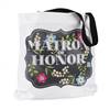 Chalkboard Floral Tote Bag - Matron of Honor - Design Only