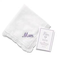 Mom Hanky w/Lavender Embroidery