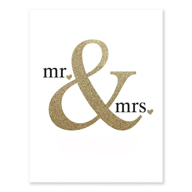 Glittering Mr. & Mrs. Art Print (Non Pers. Version)