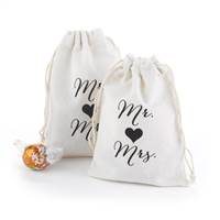 Mr and Mrs Cotton Favor Bags